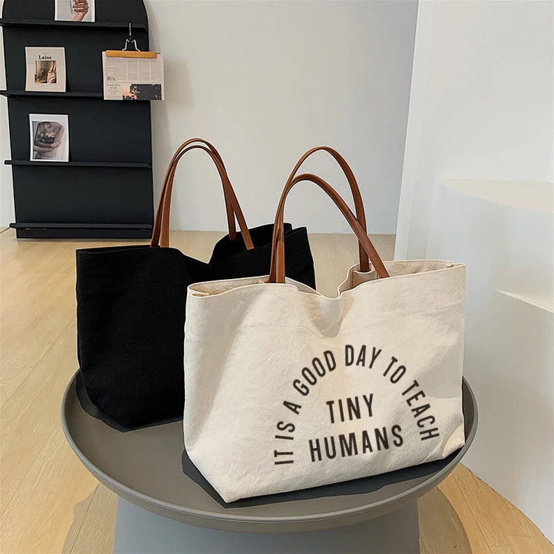 it is a good day to teach tiny humans teacher gifts-personalized teacher gifts tote bag teacher a... | Etsy (US)