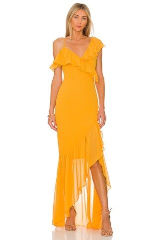 Lovers and Friends Karen Maxi Dress in Marigold Yellow from Revolve.com | Revolve Clothing (Global)