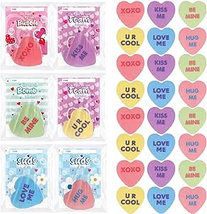 Swiffen 48 Pack Valentines Day Heart Bubble Bath Bombs for Her Women Kids Valentines Galentines D... | Amazon (US)