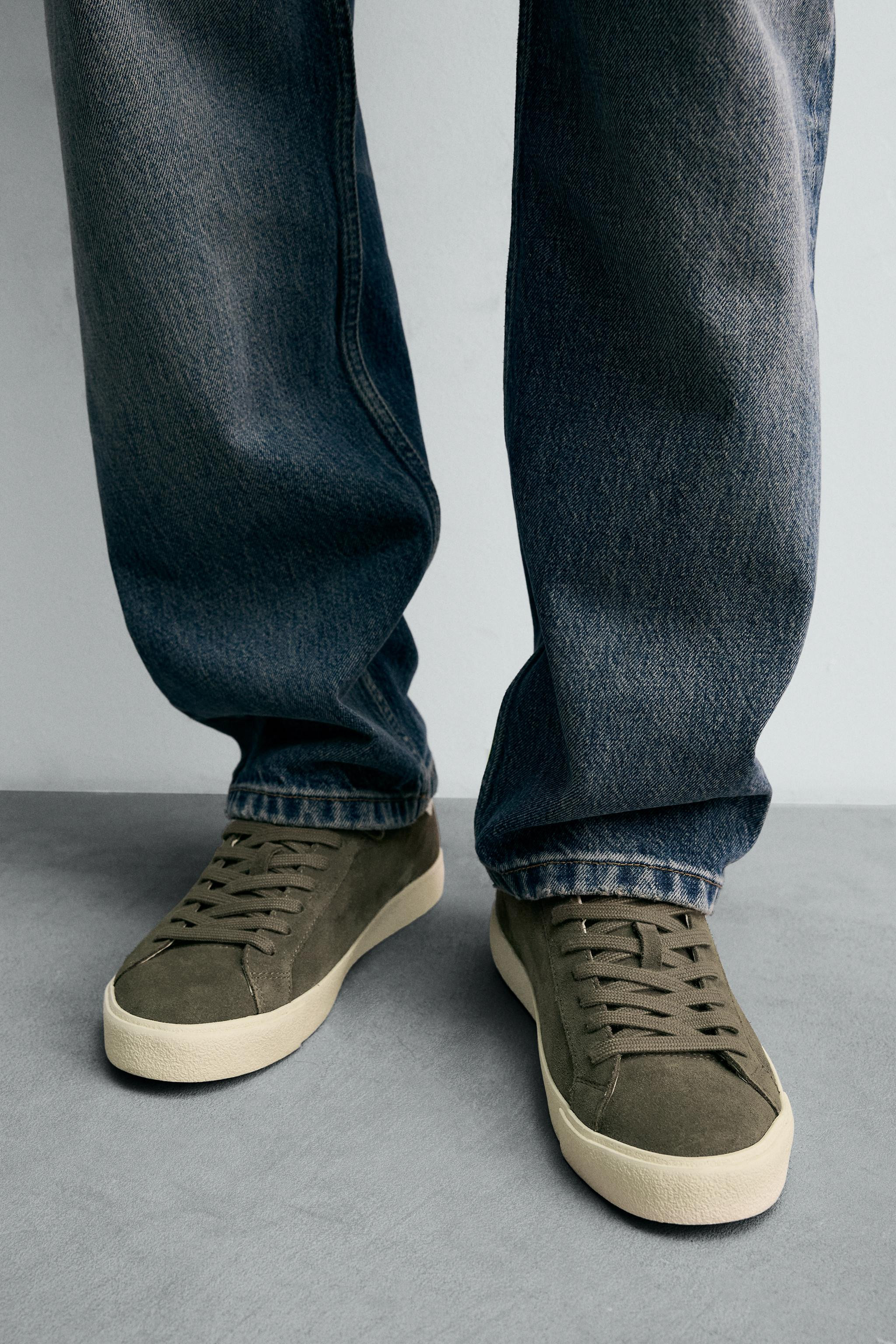 LEATHER SNEAKERS | Zara US