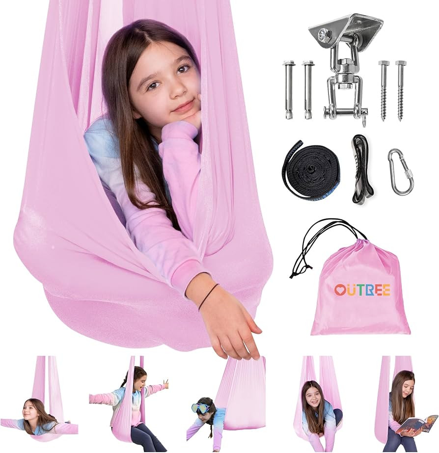 OUTREE Sensory Swing for Kids with 360\u00b0 Swivel Hanger, Indoor Therapy Swing Great for Autism... | Amazon (US)
