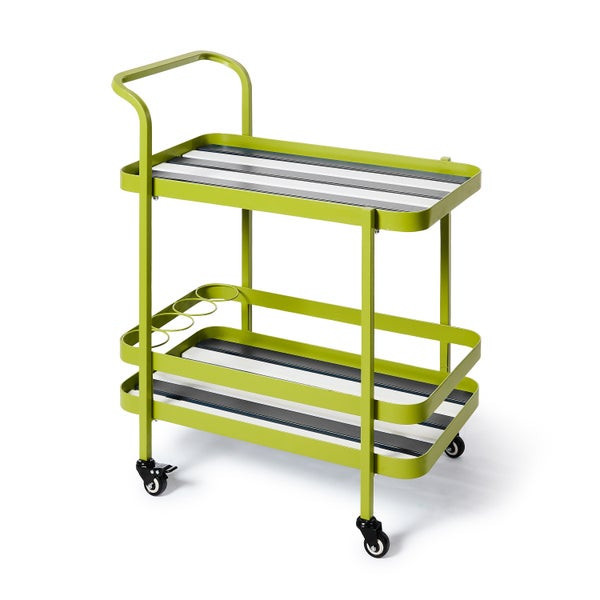 MacKenzie-Childs Outdoor Black and White Bistro Bar Cart | MacKenzie-Childs