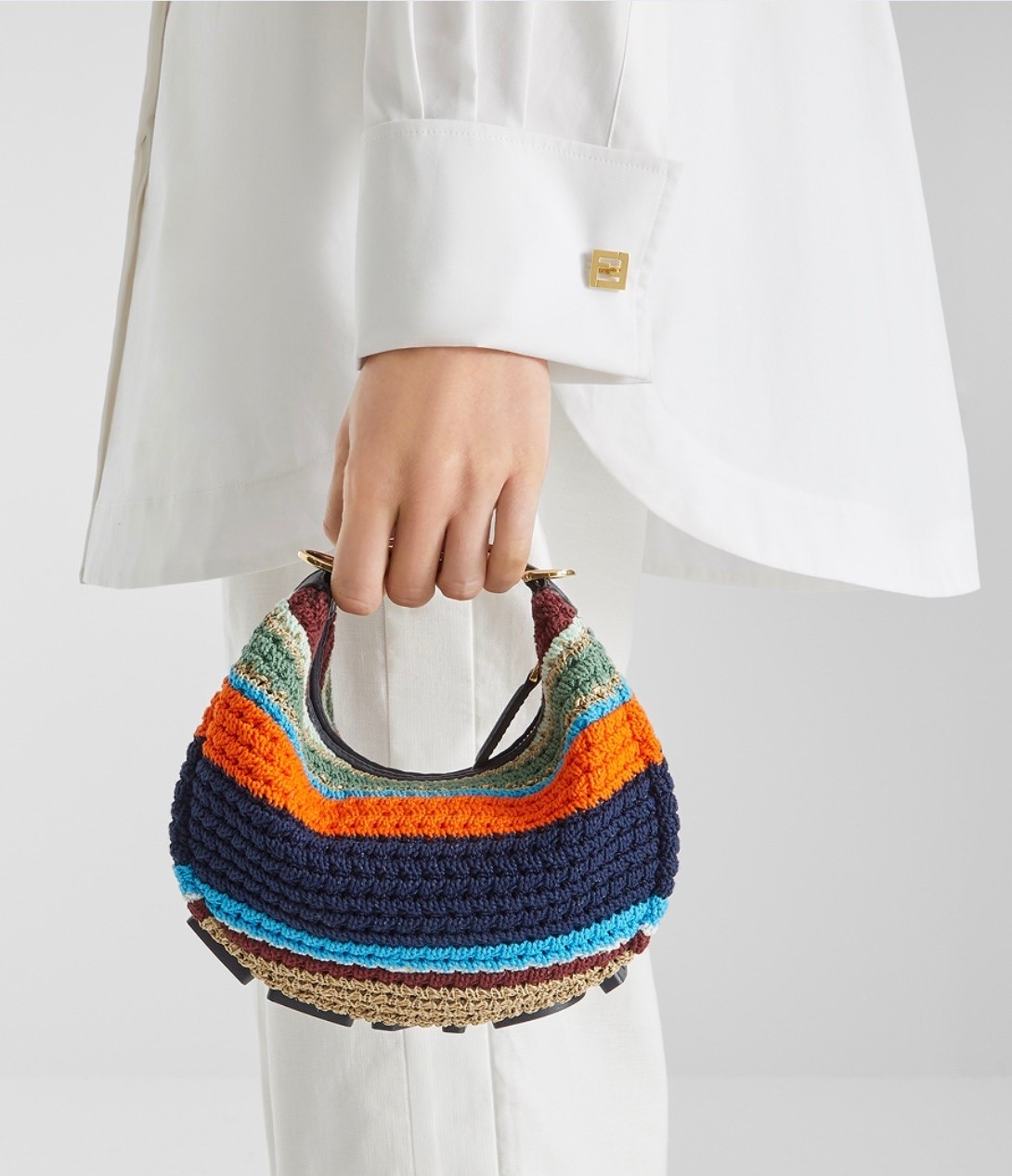 Fendigraphy Mini
Multicolor raffia-effect material and cotton crochet mini-bag

#LTKSeasonal #LTKTravel #LTKWorkwear