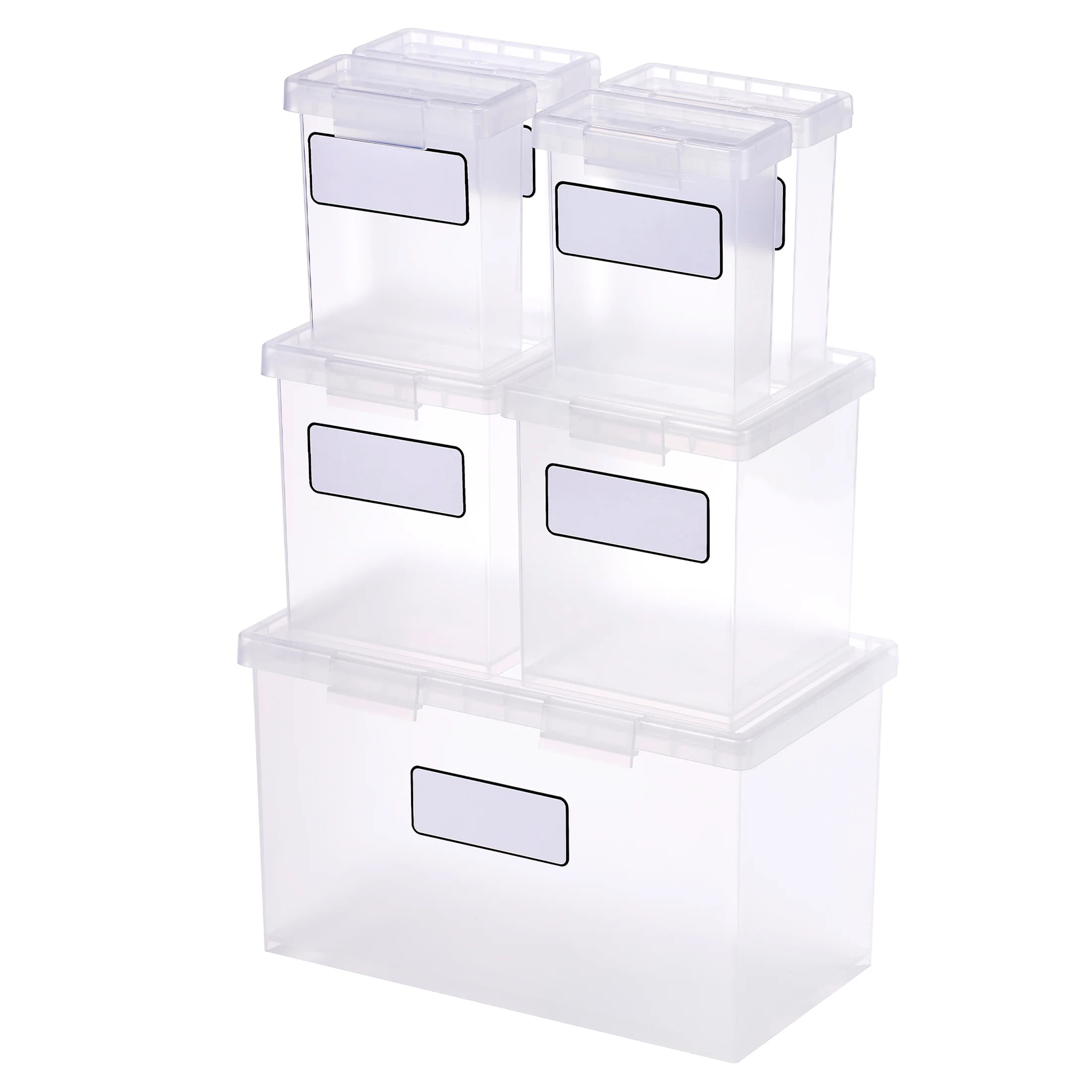 Bostitch Konnect Nest Clear Boxes, Stacking/Nesting, 7-Piece Bundle, 1 Large, 2 Medium, 4 Small | Walmart (US)