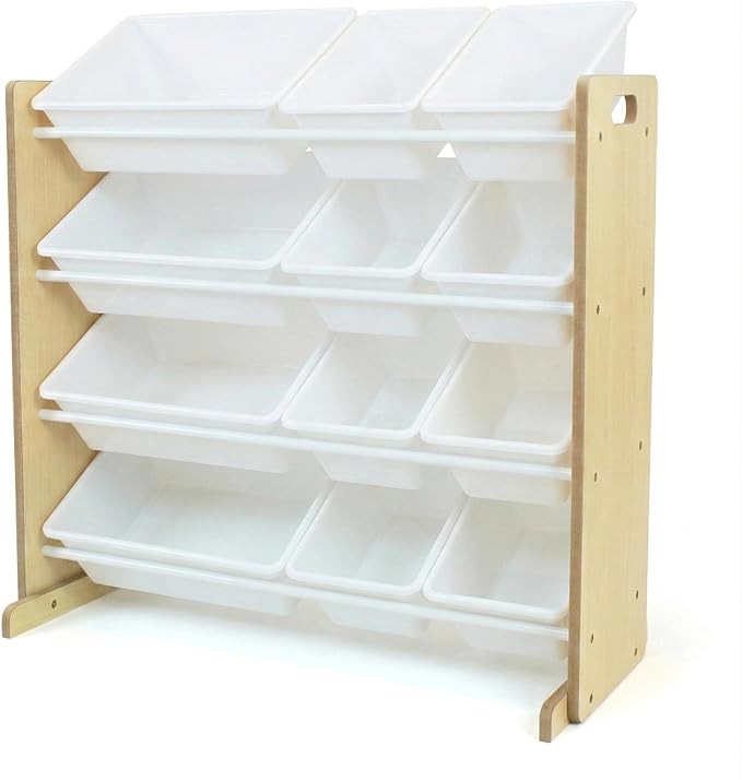 Humble Crew Toy Storage Organizer with 12 Removable Storage Bins for Kids Playroom, 4-Tier Toddle... | Amazon (US)