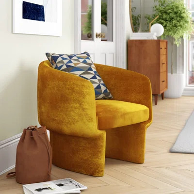 Dulin Velvet 22" Barrel Chair AllModern | Wayfair North America
