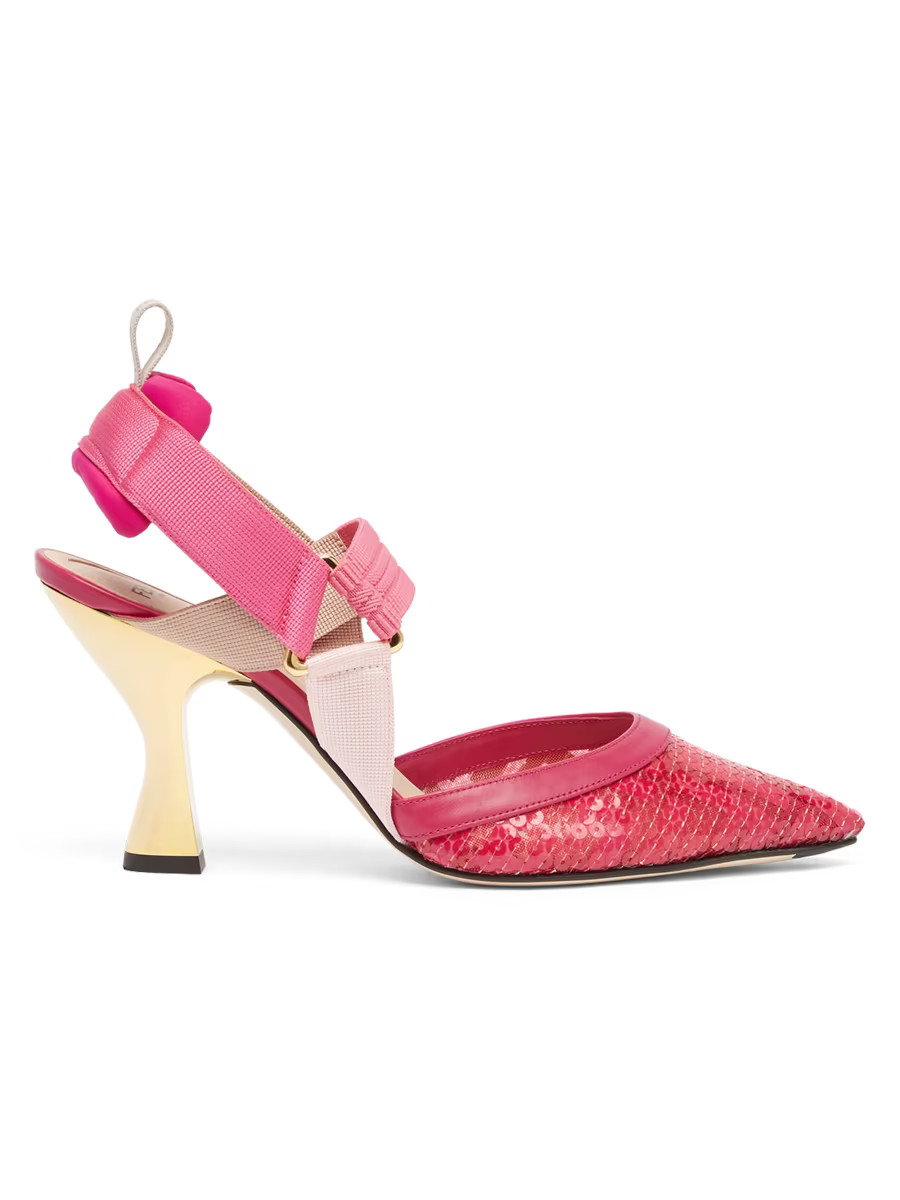 Colibri 85MM Sequinned Slingbacks | Saks Fifth Avenue