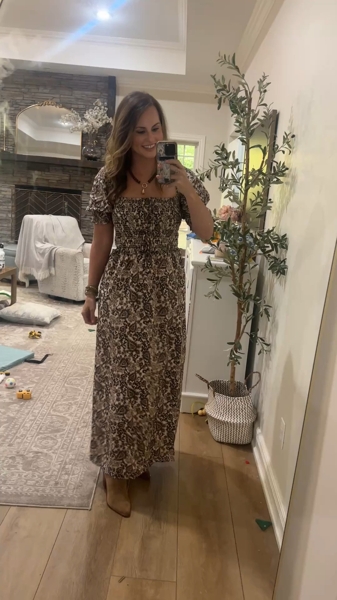 The prettiest fall dress from @Hill House Home Wearing a size M 

Perfect for family photos, fall wedding guest, church dress

#LTKootd #LTKSeasonal #LTKWedding