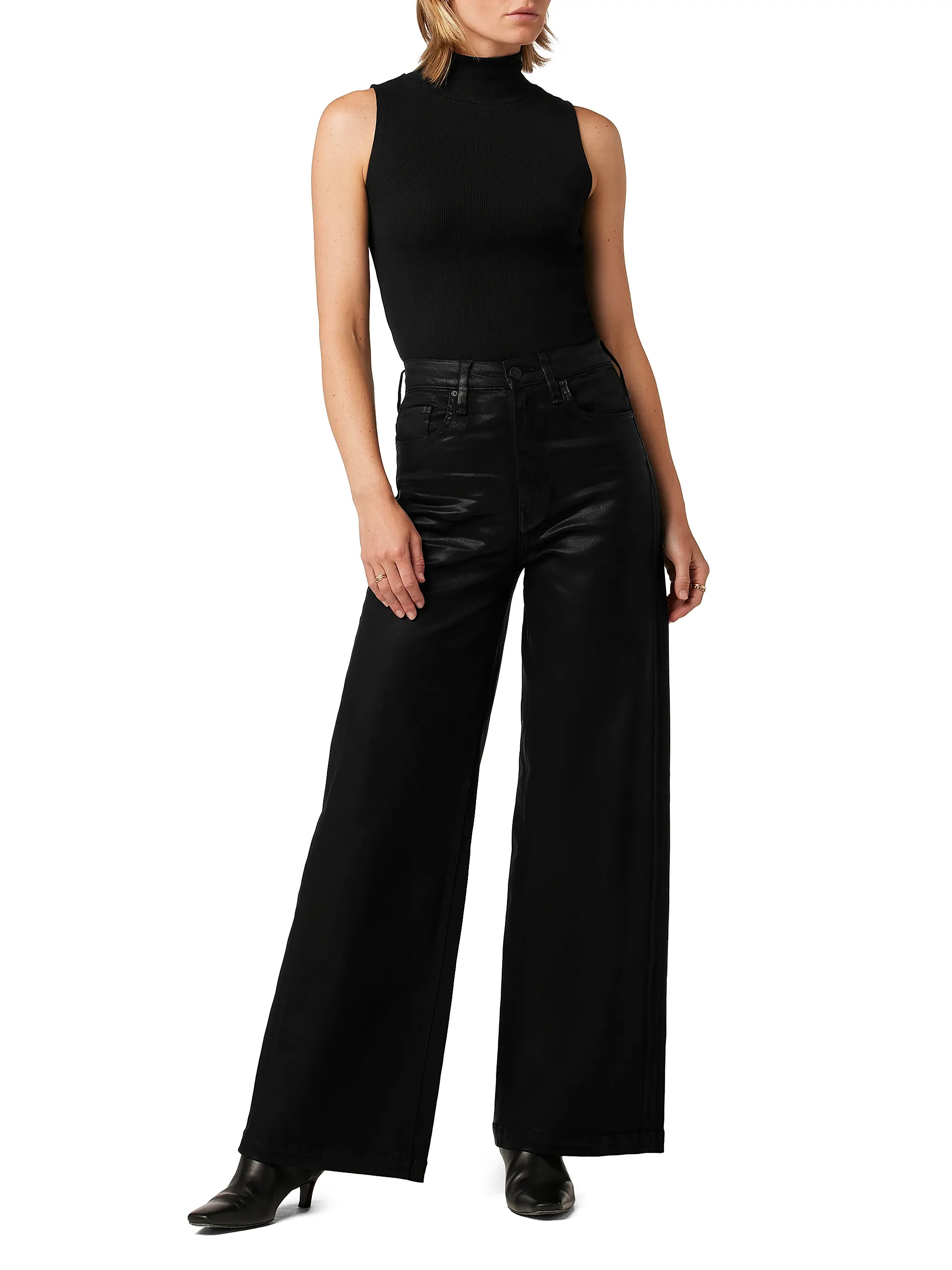 Shop Hudson Jeans James Coated Wide-Leg Jeans | Saks Fifth Avenue | Saks Fifth Avenue