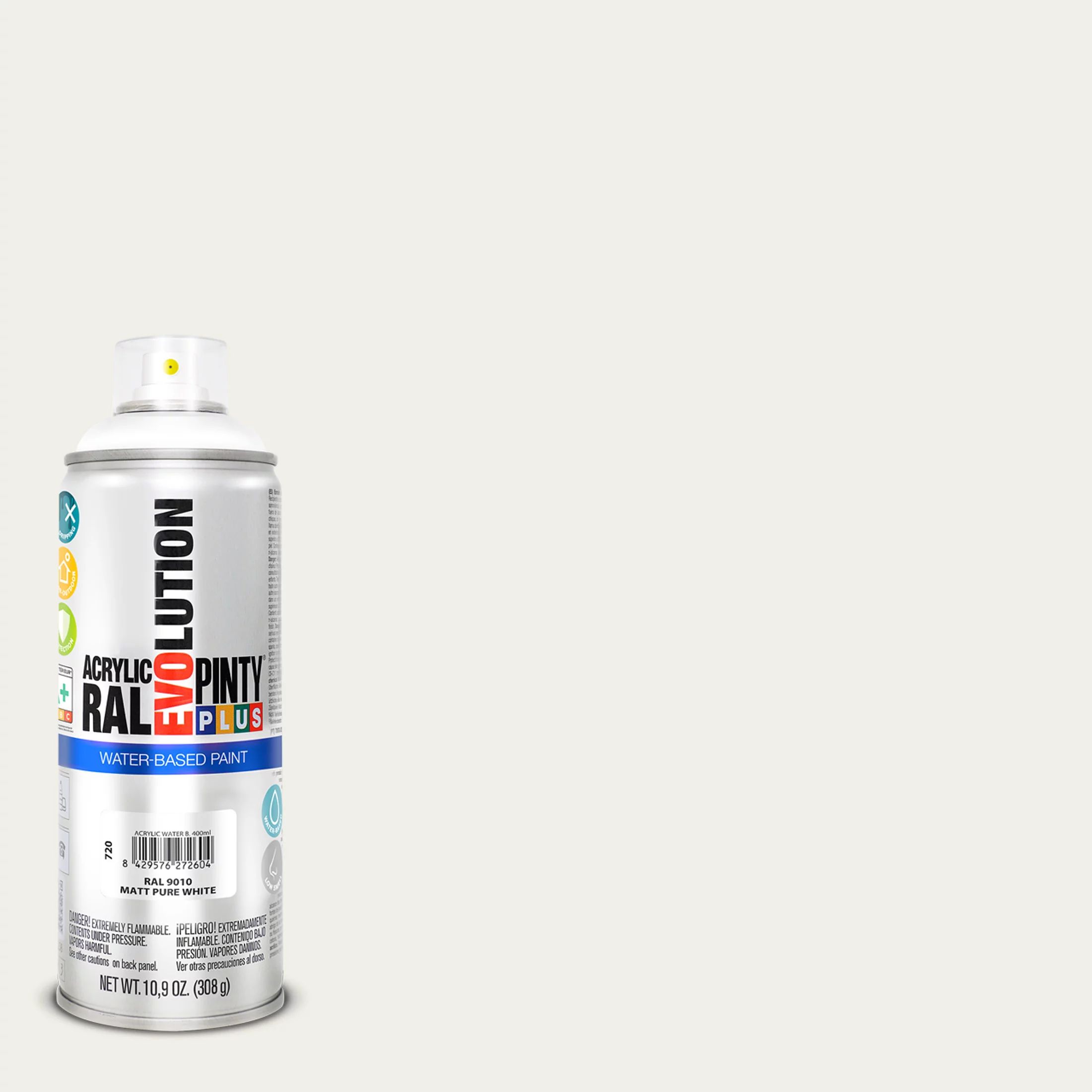 Pintyplus Spray Paint, Matte Pure White. GREENGUARD Gold, Waterbase, Low Odor, Low GWP Propellant... | Walmart (US)