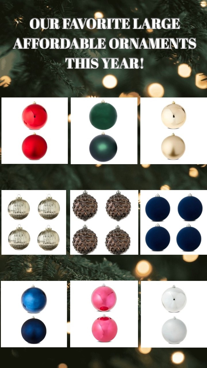 Our favorite large affordable ornaments!🤍

#LTKHoliday #LTKSeasonal #LTKHome