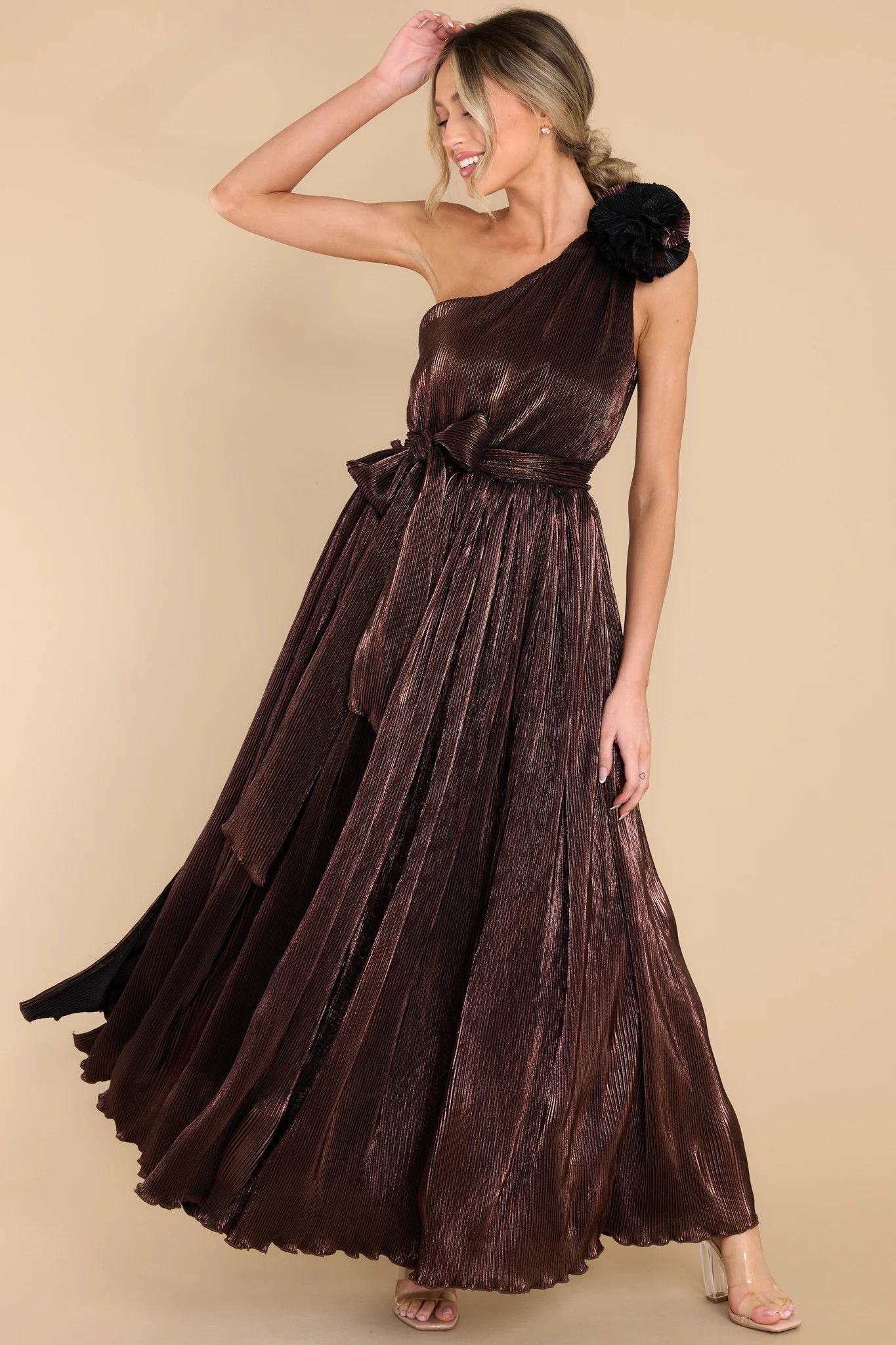 Crowning Moment Chocolate Maxi Dress | Red Dress 