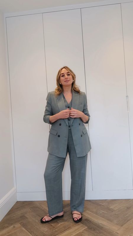 Wedding guest outfit
Occasion-wear
Occasion dresses
Race day outfit  
Occasion outfit
Suiting 
Blazer style
Waistcoat look
Tailoring 

Sized up on the green trousers for a looser fit, everything else true to size. 

#LTKSeasonal #LTKeurope #LTKmidsize