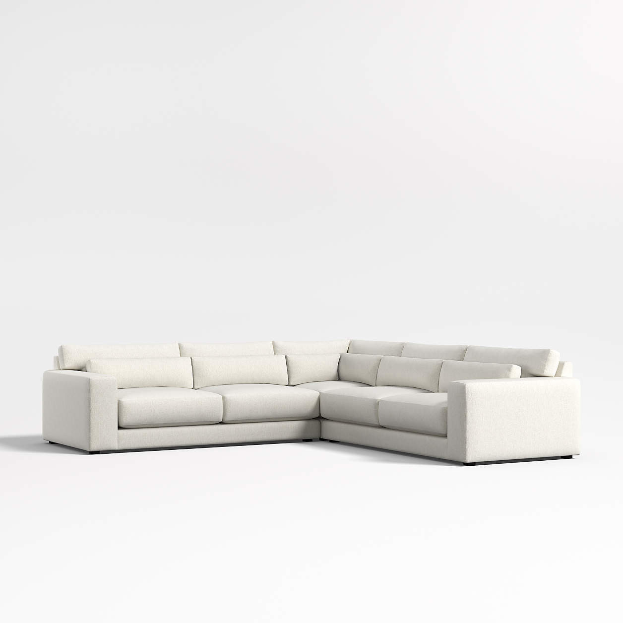 Retreat 3-Piece L-Shaped Sectional Sofa + Reviews | Crate & Barrel | Crate & Barrel