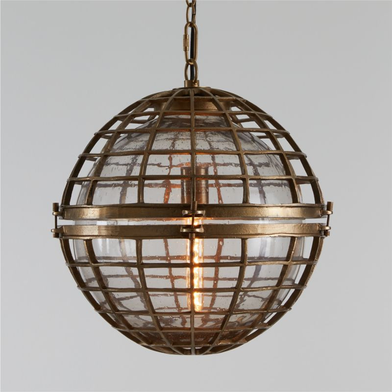 Boathouse Round Metal Cage Pendant Light by Leanne Ford | Crate & Barrel | Crate & Barrel