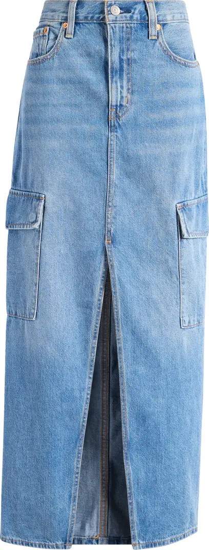 Ankle Column Denim Cargo Skirt | Nordstrom