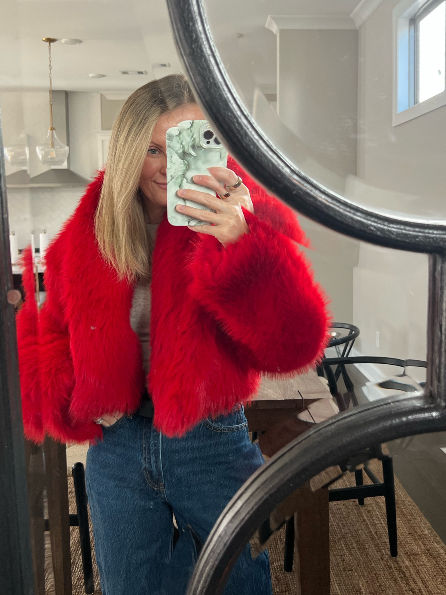 red fur jacket 💋🌹❤️🍒

wearing size xsmall 

#LTKStyleTip #LTKSeasonal