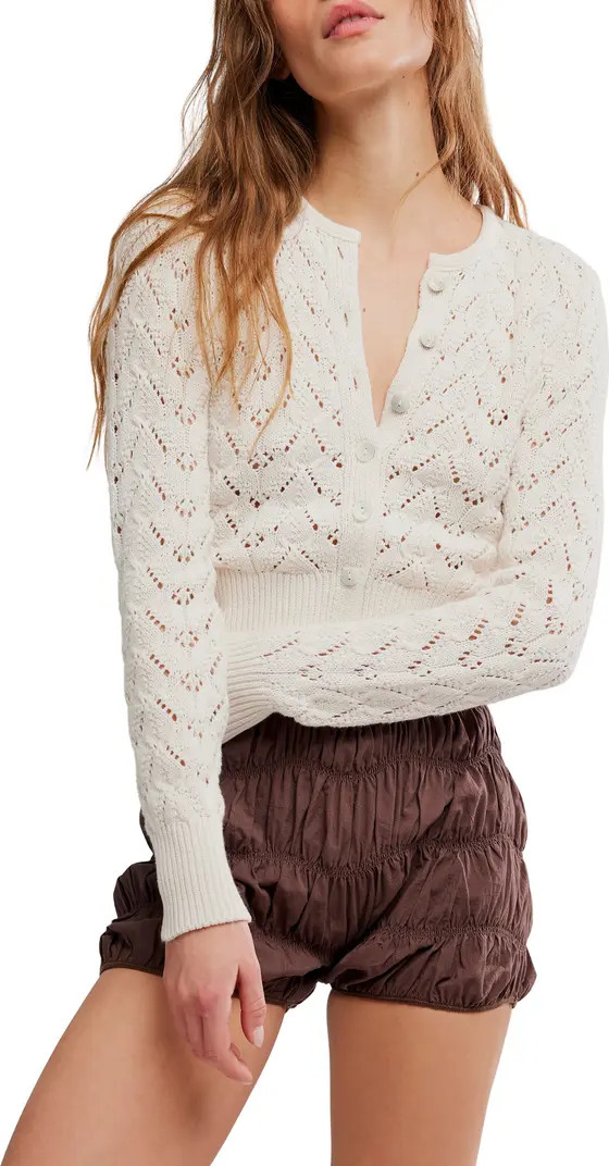 Pretty in Cotton Pointelle Cardigan | Nordstrom