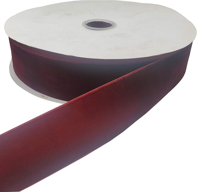 10 Yards Velvet Ribbon Spool(Wine, 2") | Amazon (US)