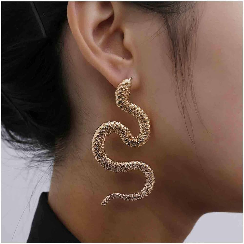 Olbye Snake Studs Earrings Gold Long Dangle Serpent Earrings Minimalist Earrings Special Jewelry ... | Amazon (US)