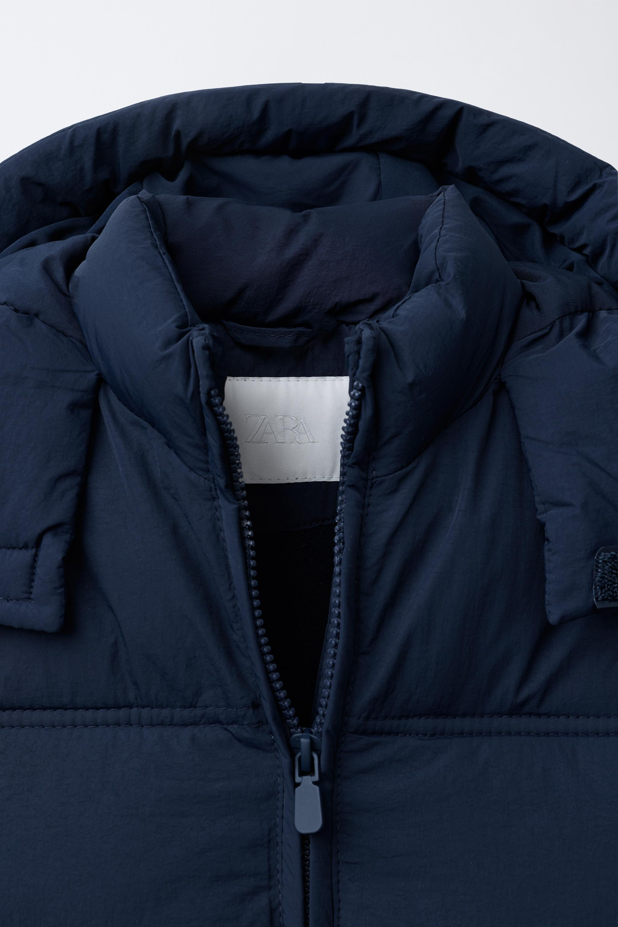 WATER-REPELLENT HOODED PUFFER COAT | Zara Canada