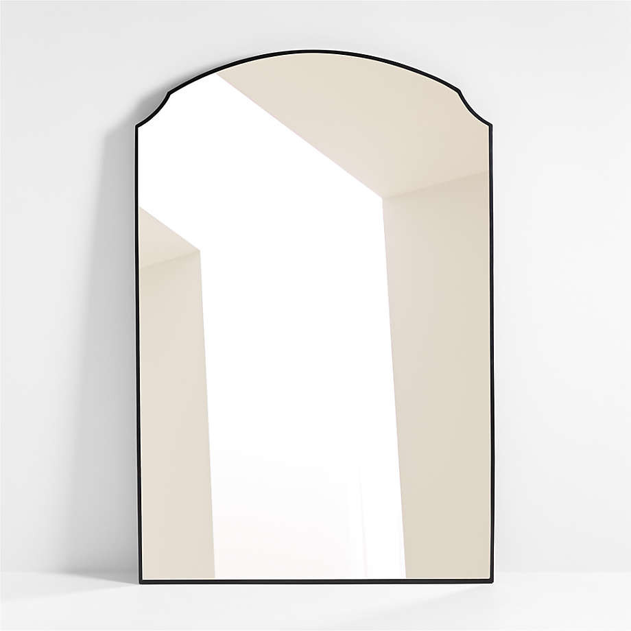 Emmy Black Floor Mirror + Reviews | Crate & Barrel | Crate & Barrel