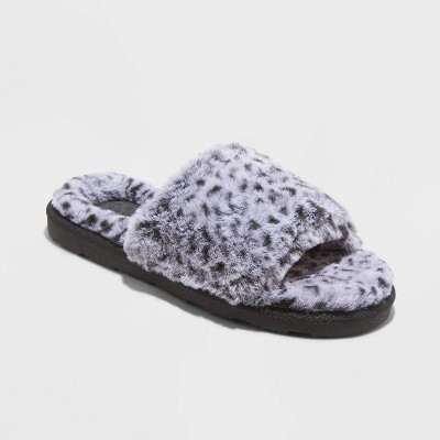 Women's Emma Faux Fur Slide Slippers - Stars Above™ | Target