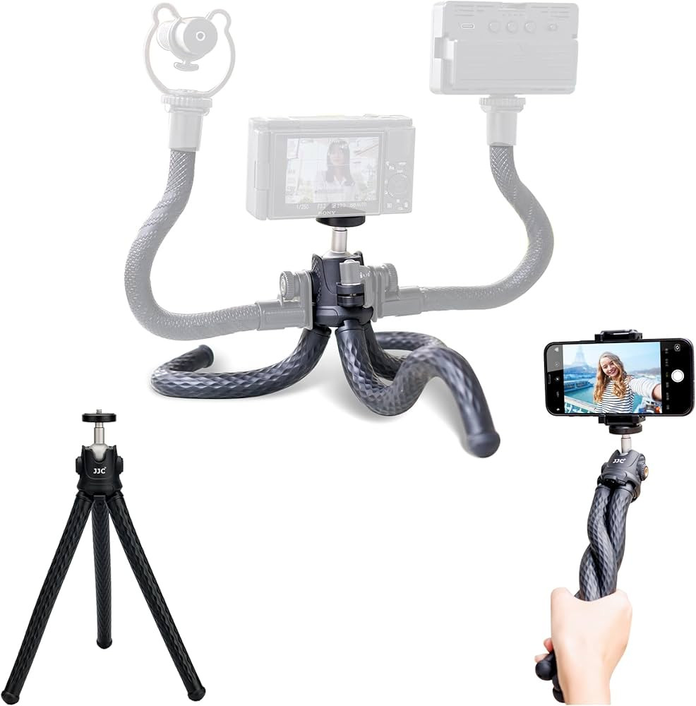 JJC 2 in 1 Flexible Mini Tripod Bendable Octopus Stand and Selfie Stick for Canon EOS M50 M6 R7 R... | Amazon (US)