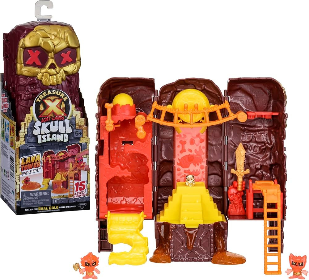 TREASURE X Lost Lands Skull Island Lava Tower Micro Playset, 15 Levels of Adventure. Survive The ... | Amazon (US)