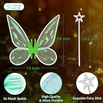 quescu Fairy Wings for Adults,Butterfly Wings for Girls,Angel Wings,Fairy Costume for Women Hallo... | Amazon (US)