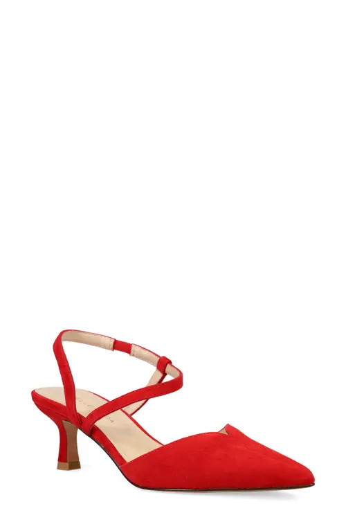 Pelle Moda Kearn Asymmetric Ankle Strap Pump in Lucious Red at Nordstrom, Size 6.5 | Nordstrom