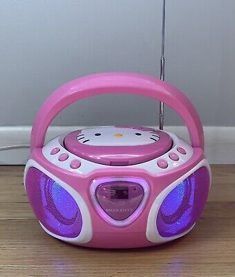 Hello Kitty CD Player Boombox Radio AM/FM Model KT2025 LED Lights Tested  | eBay | eBay UK