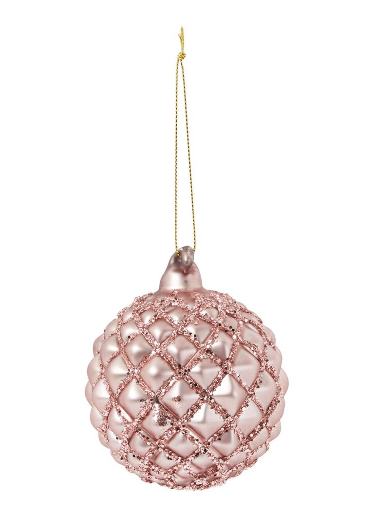 Shishi Cone kerstbal 8 cm • Roze • de Bijenkorf | De Bijenkorf (NL)