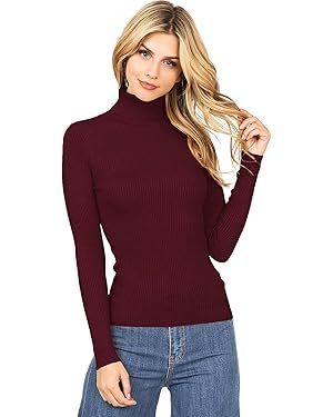 Women's Ribbed Long Sleeve Turtleneck Top | Amazon (US)