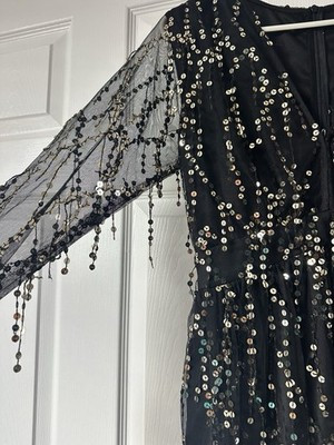 Women Black Dress With Gold Sequence Party Wedding And Prom | eBay | eBay US