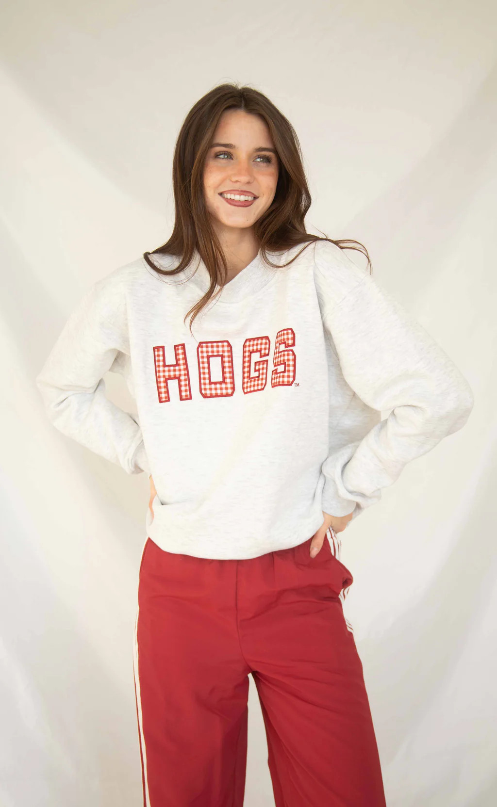 hogs gingham mock neck | RIFFRAFF