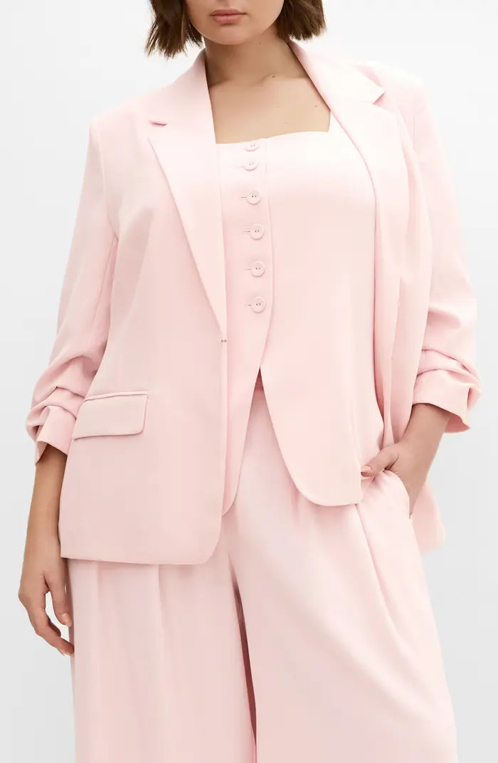 Abbie Ruched Sleeve Blazer | Nordstrom