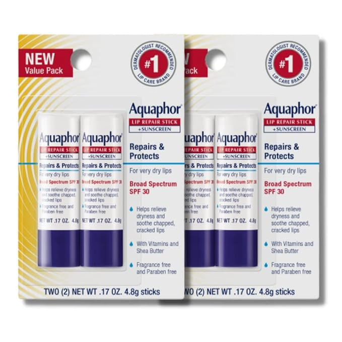 Aquaphor Lip Repair and Protect Stick with Sunscreen, Broad Spectrum SPF 30 Sunscreen Lip Balm, 0... | Amazon (US)