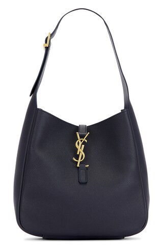 Saint Laurent Small Le 5 A 7 Shoulder Bag in Navy | FWRD 