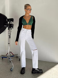 Holland Jeans Mid Wash Denim | Princess Polly US