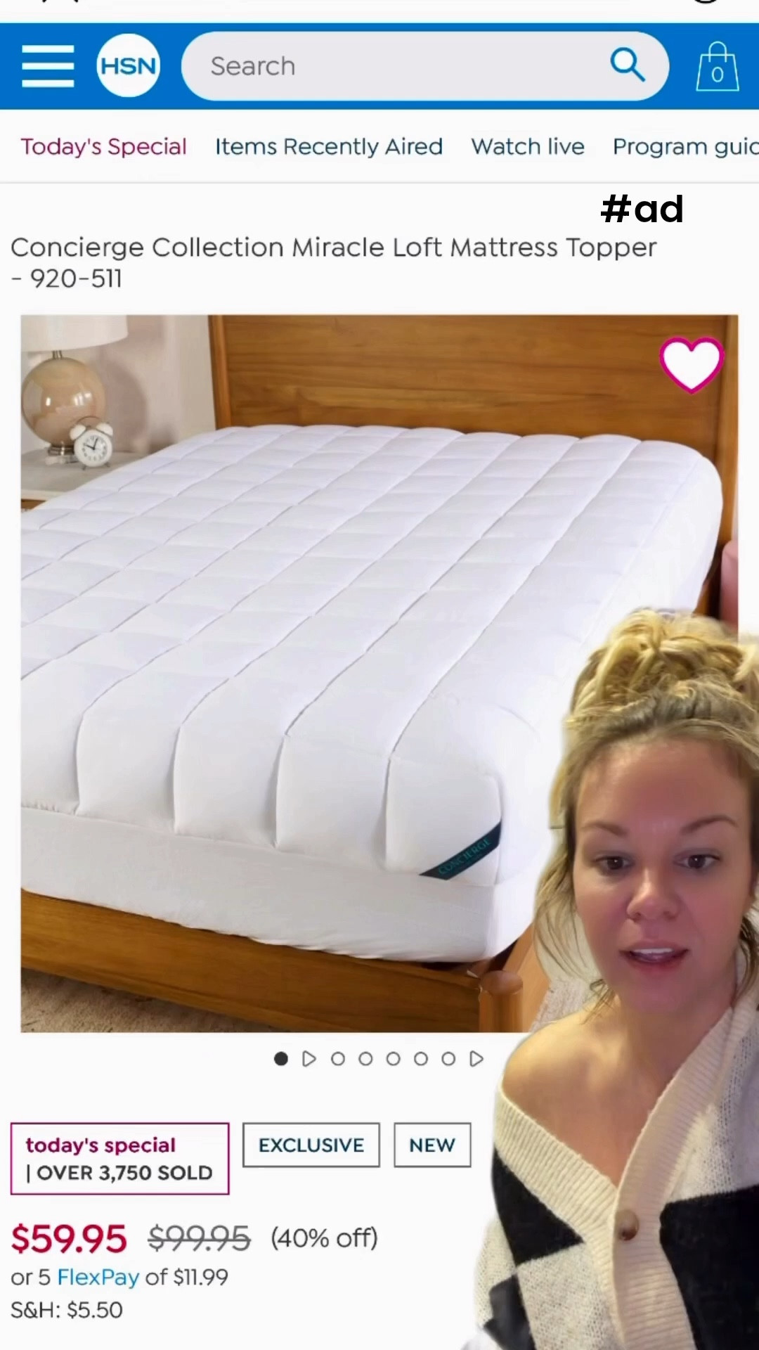 #ad Big sale over @hsn! I just ordered this mattress topper to make my bed feel like heaven!!! it’s thick, fluffy and easy to put on. It was $99 today it’s $59! #lovehsn #hsninfluencer
