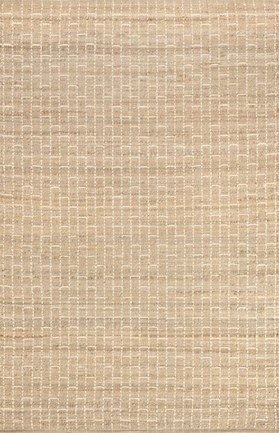 Natural Ramy Jute and Cotton Brick Area Rug | Rugs USA