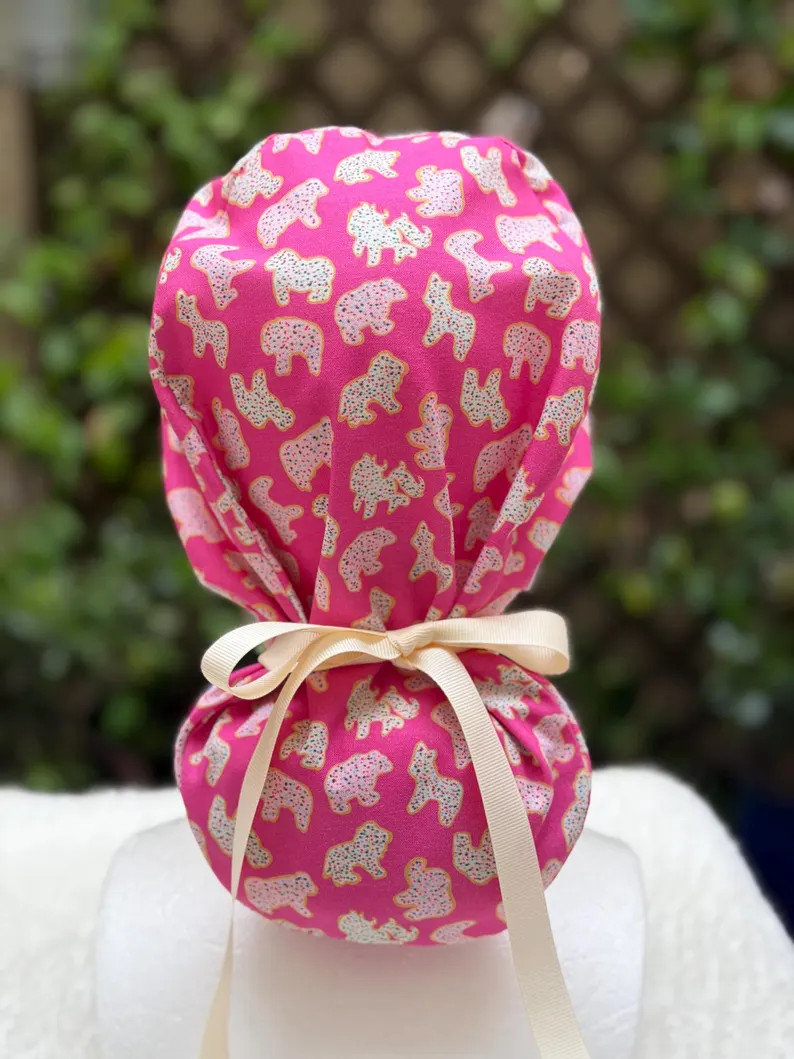 Animal Crackers  Scrub cap, baby scrub  cap, CRNA scrub  cap, satin-lined scrub cap, bone doctor ... | Etsy (Global)