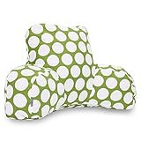 Majestic Home Goods Large Polka Dot Reading Pillow, Hot Green | Amazon (US)