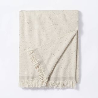 Woven Striped Border Nep Throw Blanket with Fringes - Threshold™ designed with Studio McGee | Target