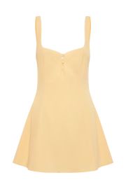 Tandie Linen Flare Mini Dress - Mango | MESHKI US