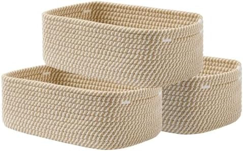 KALLAX Small Woven Basket, 12 x 8 x 4.5 Inches, Storage Basket for Organizing, Cute Small Rope Sh... | Amazon (US)