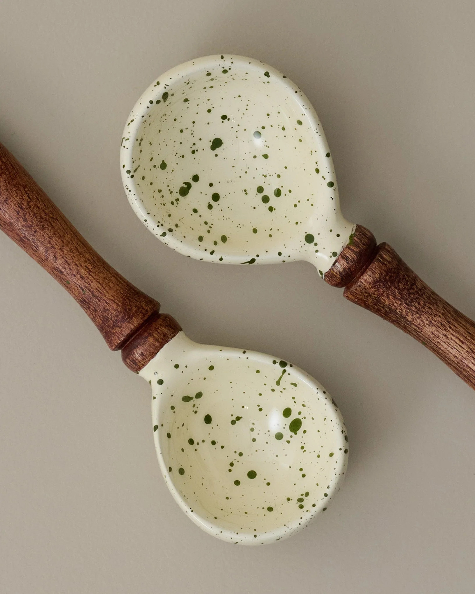 The Cottage Collection Green Speckle Measuring Spoons | Magnolia
