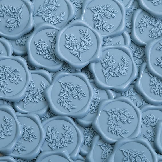 UNIQOOO Wax Seal Stickers - Eucalyptus Wedding Invitation Envelope Seal Stickers, 50 Pcs Self- Ad... | Amazon (US)