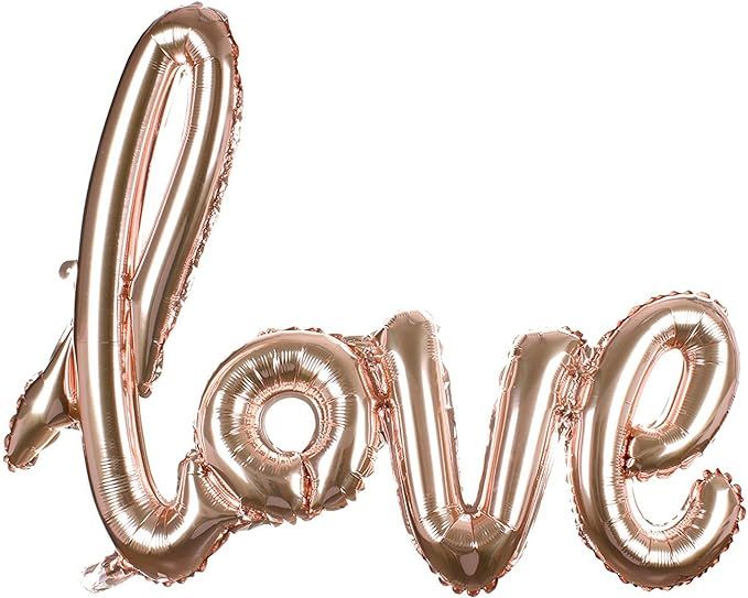 FONBALLOON PARTY 30 Inch Champagne Love Balloon with Straw for Romantic Wedding Bridal Shower Ann... | Amazon (US)